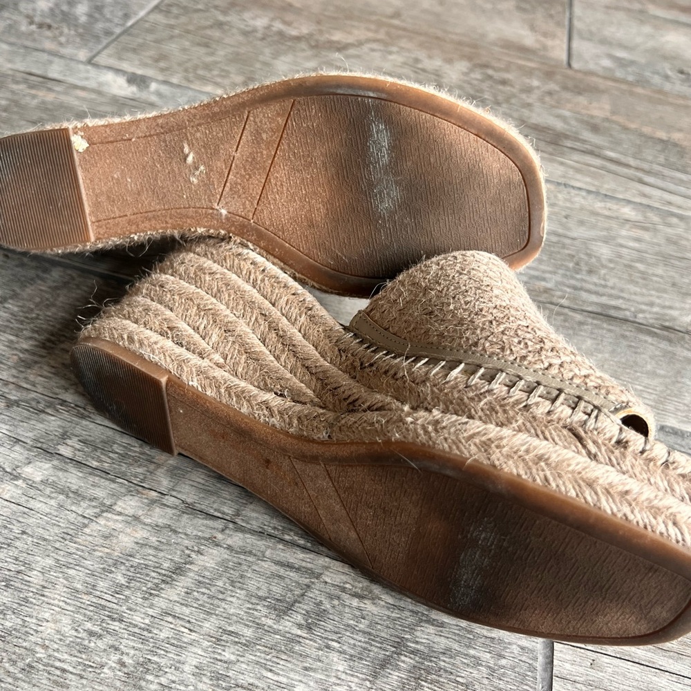 Nordstrom Rack Claire Jute Wedge Slide Sandals SZ 7.5 - Picture 6 of 6
